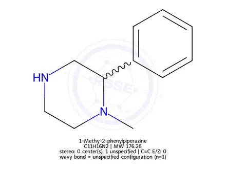 Chemical structure of 1-Methyl-2-phenylpiperazinedihydrochloride