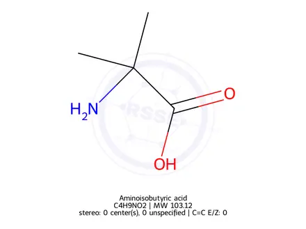 Chemical structure of α-Aminoisobutyric acid