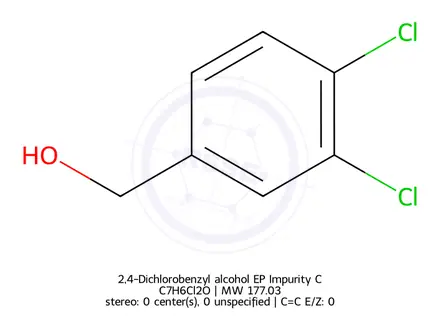 Chemical structure of 2,4-Dichlorobenzyl Alcohol Impurity-C