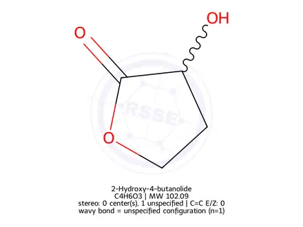 Chemical structure of 2-Hydroxy-4-butanolide