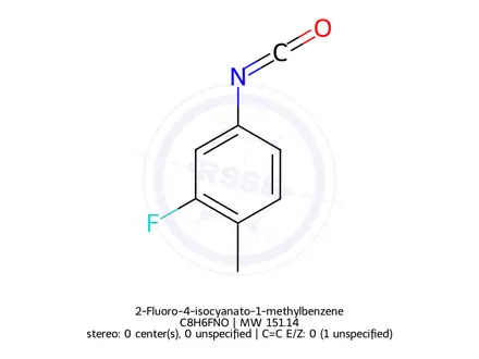 Chemical structure of 2-Fluoro-4-isocyanato-1-methylbenzene