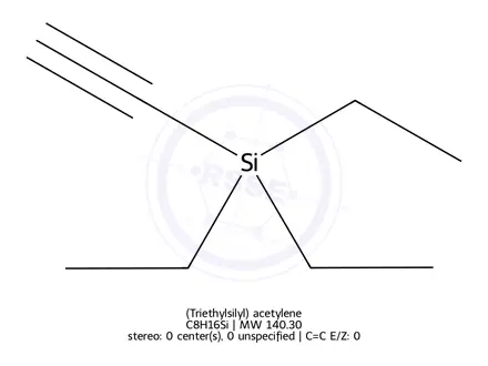 Chemical structure of (Triethylsilyl) acetylene