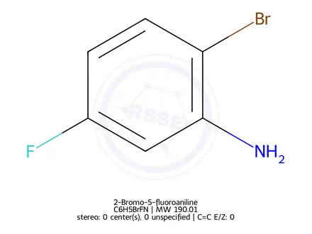 Chemical structure of 2-Bromo-5-fluoroaniline