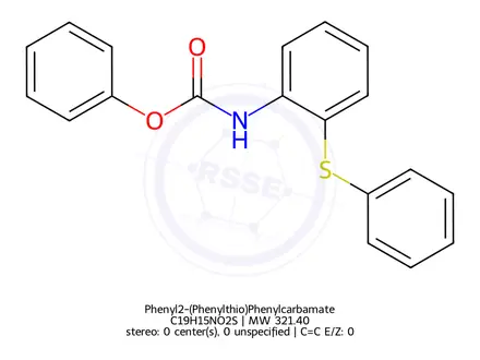 Chemical structure of Phenyl2-(Phenylthio)Phenylcarbamate