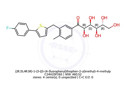 Chemical structure of Canagliflozin Impurity 87