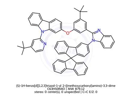 Chemical structure of (S)-1H-benzo[d][1,2,3]triazol-1-yl 2-((methoxycarbonyl)amino)-3,3-dimethylbutanoate
