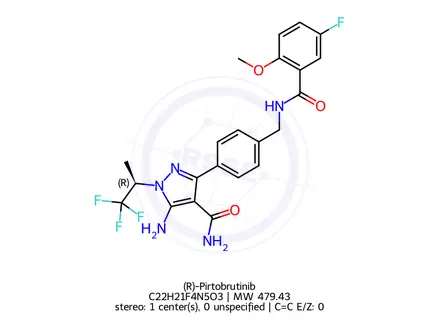 Chemical structure of (R)-Pirtobrutinib