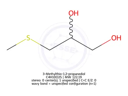 Chemical structure of 3-Methylthio-1,2-propanediol