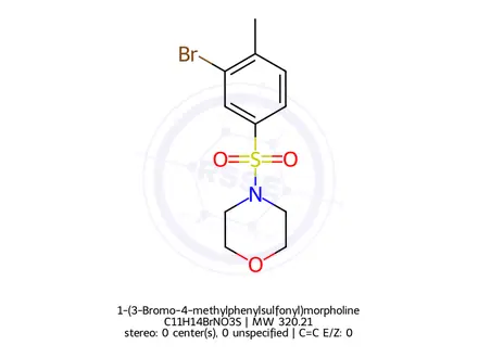 Chemical structure of 1-(3-Bromo-4-methylphenylsulfonyl)morpholine