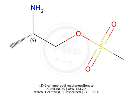 Chemical structure of (S)-2-aminopropyl methanesulfonate