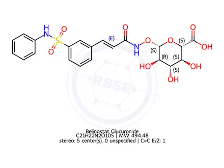 Chemical structure of Belinostat Glucuronide