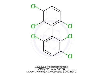 Chemical structure of 2,2',3,3',6,6'-Hexachlorobiphenyl