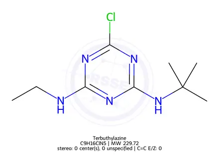 Chemical structure of Terbuthylazine
