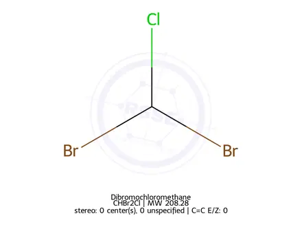 Chemical structure of Dibromochloromethane