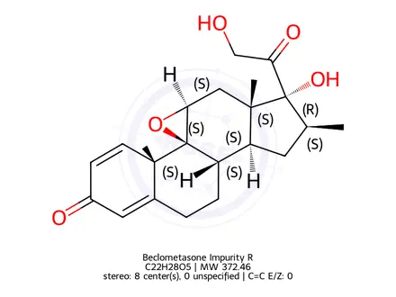 Chemical structure of Beclometasone Impurity R