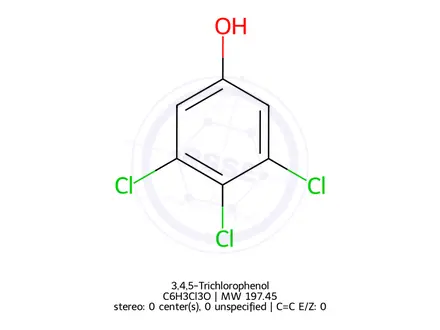 Chemical structure of 3,4,5-Trichlorophenol