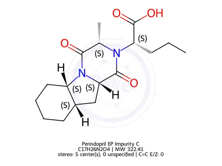 Chemical structure of Perindopril EP Impurity C