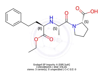 Chemical structure of Enalapril EP Impurity A(Maleate)