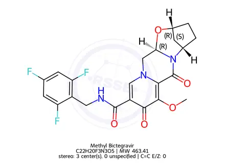 Chemical structure of Methyl Bictegravir