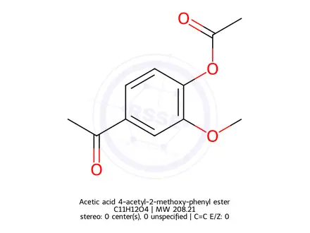 Chemical structure of Acetic acid 4-acetyl-2-methoxy-phenyl ester