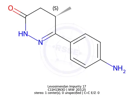 Chemical structure of Levosimendan Impurity 17