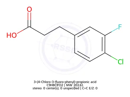 Chemical structure of 3-(4-Chloro-3-fluoro-phenyl)-propionic acid