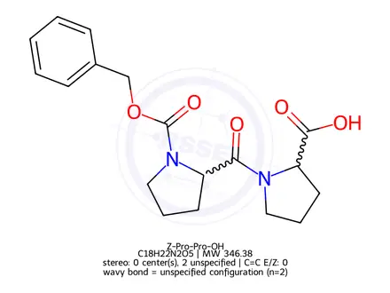 Chemical structure of Z-Pro-Pro-OH