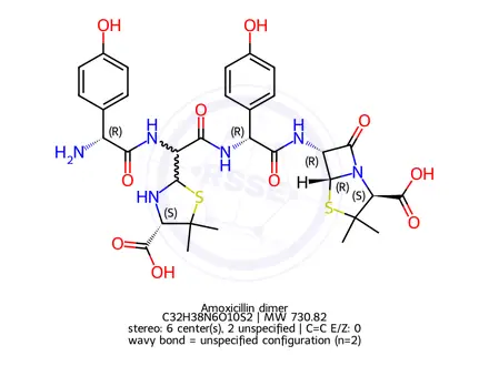 Chemical structure of Amoxicillin dimer