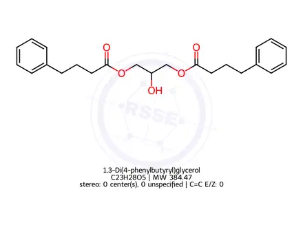 Chemical structure of 1,3-Di(4-phenylbutyryl)glycerol