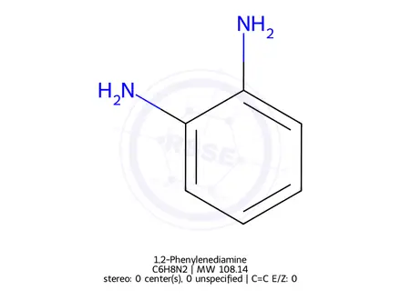 Chemical structure of 1,2-Phenylenediamine