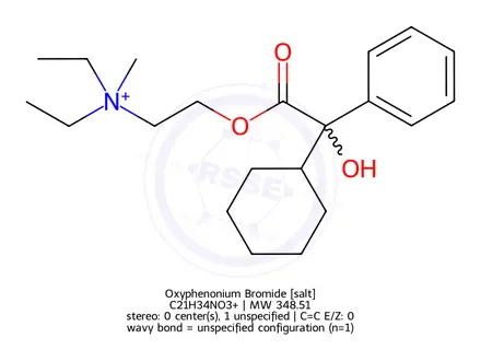 Chemical structure of Oxyphenonium Bromide