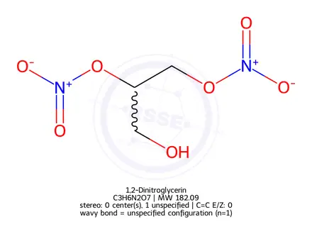 Chemical structure of 1,2-Dinitroglycerin
