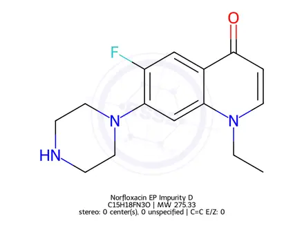Chemical structure of Norfloxacin EP Impurity D