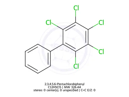 Chemical structure of 2,3,4,5,6-Pentachlorobiphenyl