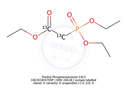 Chemical structure of Triethyl Phosphonoacetate-13C2