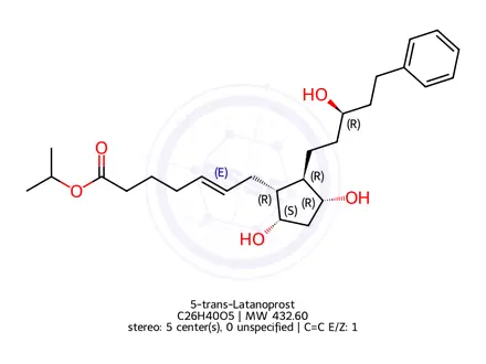 Chemical structure of 5-trans-Latanoprost