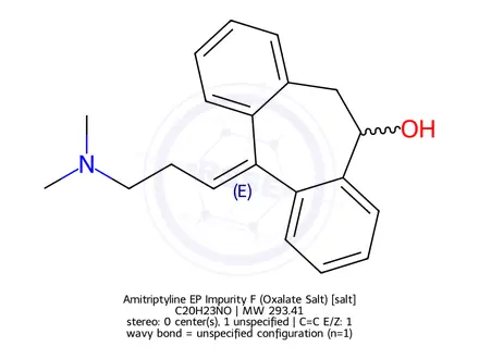 Chemical structure of Amitriptyline Hydroxy Impurity F