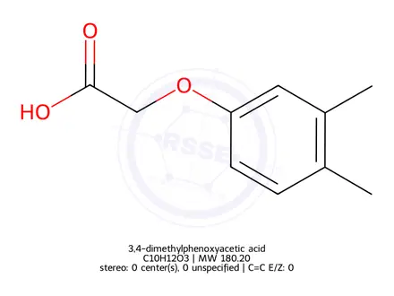Chemical structure of 3,4-dimethylphenoxyacetic acid