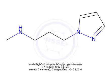 Chemical structure of N-Methyl-3-(1H-pyrazol-1-yl)propan-1-amine