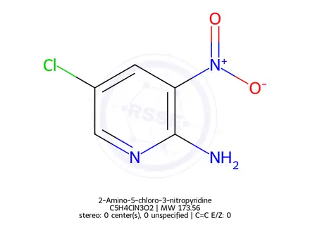 Chemical structure of 2-Amino-5-chloro-3-nitropyridine