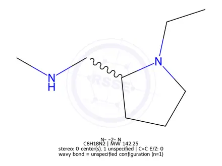 Chemical structure of 1-Ethyl-2-[(methylamino)methyl]pyrrolidine