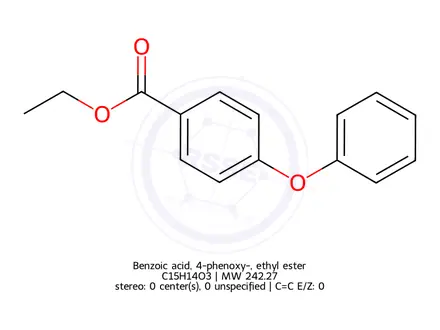 Chemical structure of Benzoic acid, 4-phenoxy-, ethyl ester