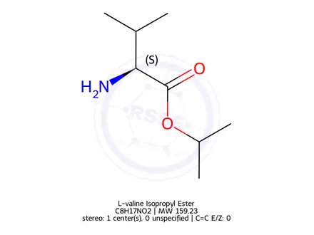 Chemical structure of L-valine Isopropyl Ester