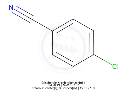 Chemical structure of Crisaborole 4-chlorobenzonitrile