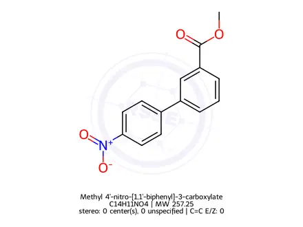 Chemical structure of Methyl 4'-nitro-[1,1'-biphenyl]-3-carboxylate;