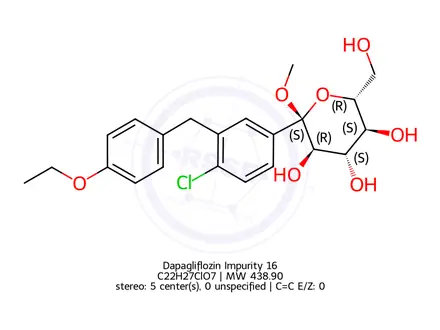 Chemical structure of Dapagliflozin Impurity 30