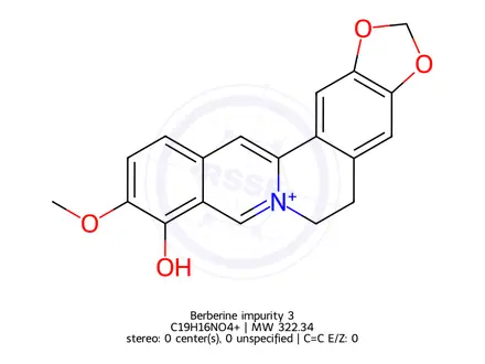 Chemical structure of Berberine impurity 3