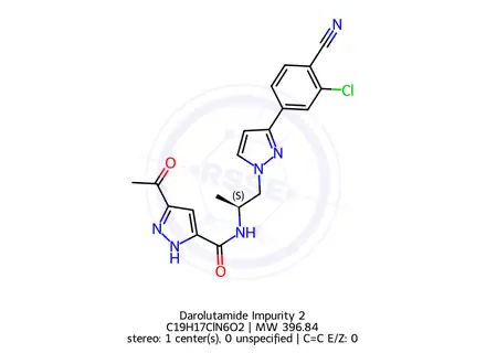 Chemical structure of Darolutamide Impurity 2