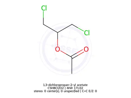 Chemical structure of 1,3-dichloropropan-2-yl acetate