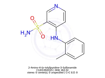 Chemical structure of 2-Amino-4-(o-tolyl)pyridine-3-Sulfonamide